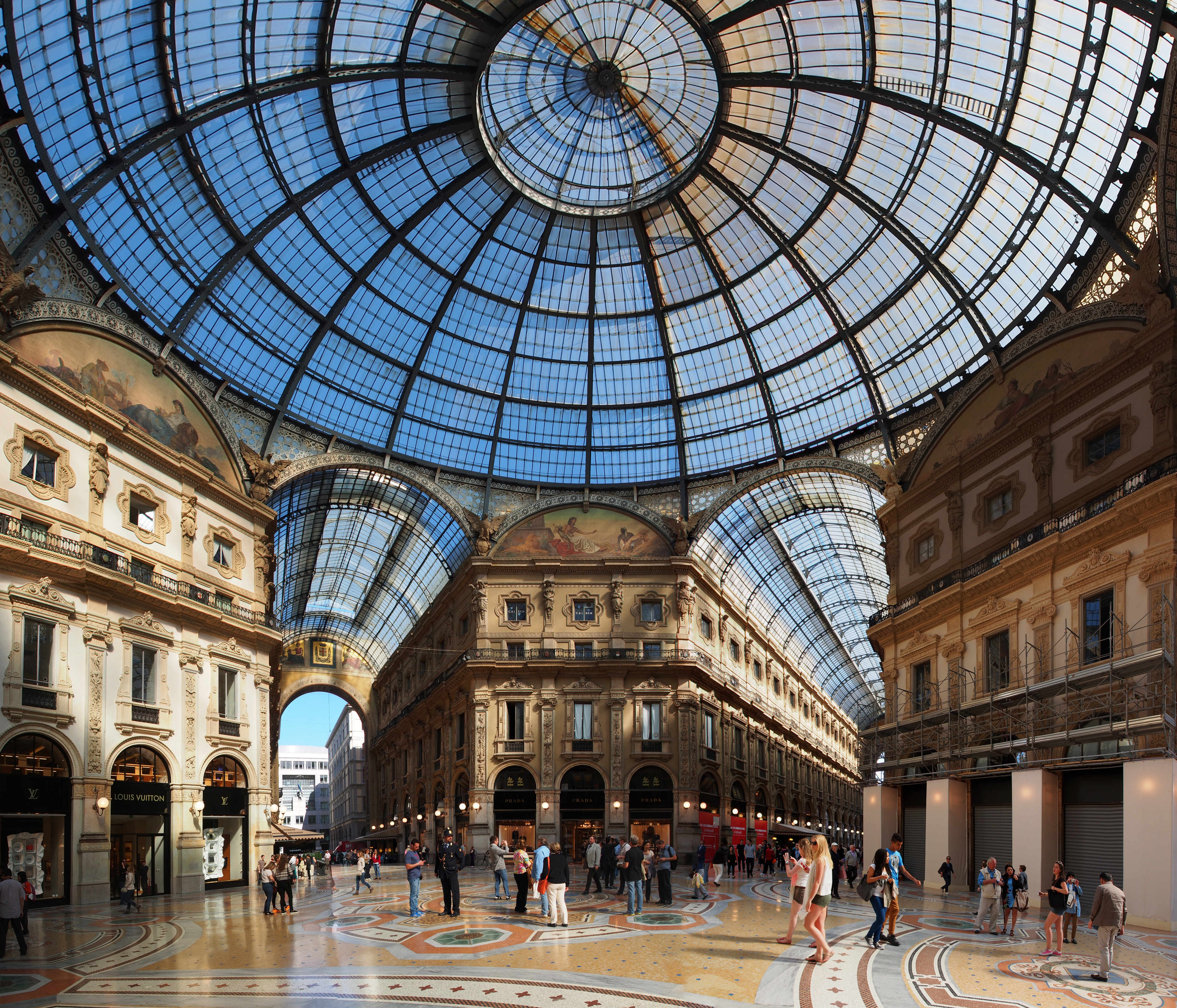 The stunning shopping arcade of Galleria Vittorio Emanuele II in Milan, Italy