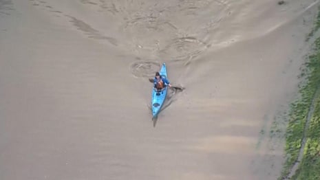 Aerial footage captures dramatic flooding in Loughborough as Storm Henk wreaks havoc – video