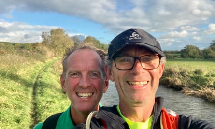 ‘Keep moving and you’ll eventually discover a wonderful inner stillness’: Martin (right) and Alan.