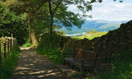 The footpath leading up to Orrest Head.