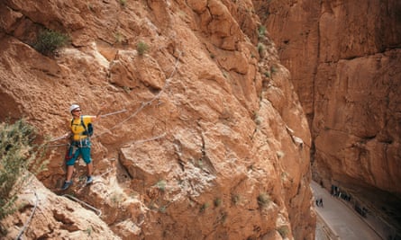 Rock climbing in the gorge