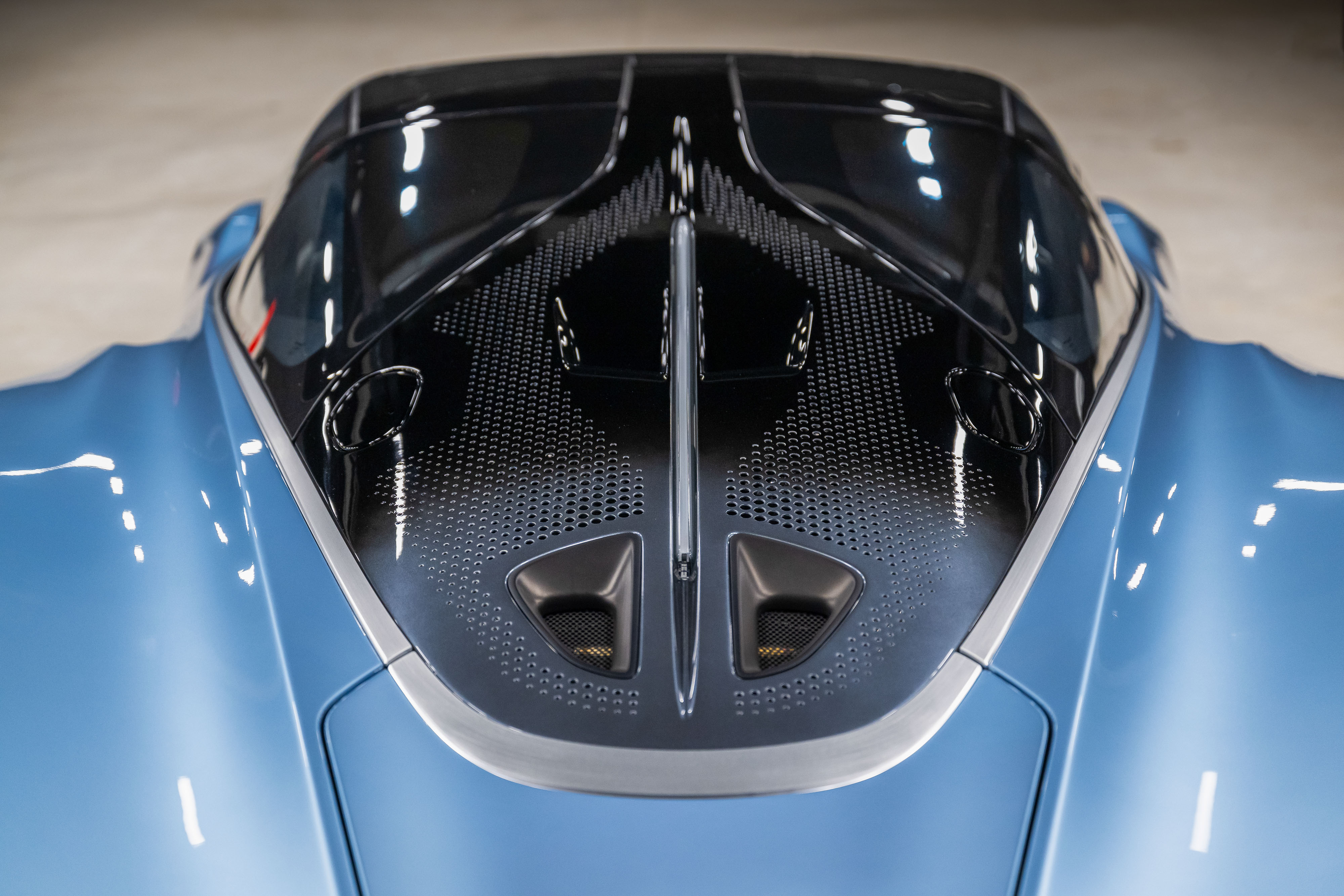 A view of the top of the supercar