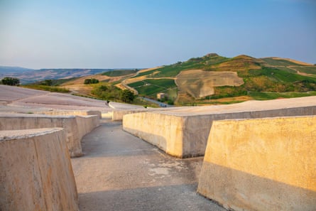 Cretto di Burri - an artwork on the site of Gibellina, Sicily