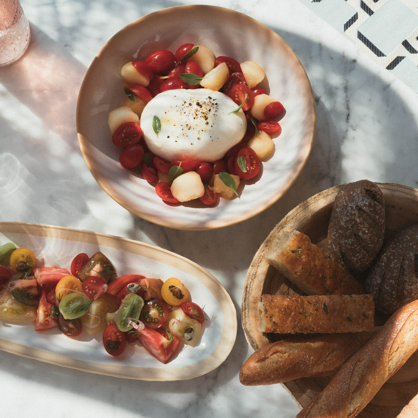 La Cantine Du Faubourg is a luxe open-air, French-Greek restaurant – serving exquisite tuna ceviche, giant balls of burrata and delicious truffle tagliolini