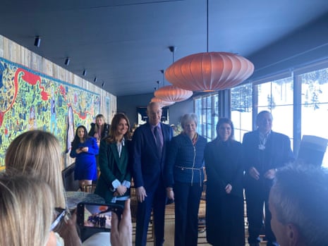 Theresa May and Princess Eugenie at a session on modern slavery