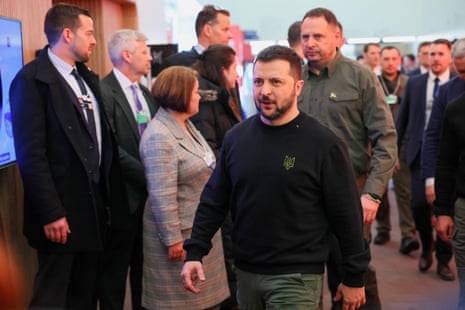 54th WEF annual meeting in DavosUkraine's President Volodymyr Zelenskiy and Head of the Ukrainian President's Office Andriy Yermak arrive for the meeting with U.S. Secretary of State Antony Blinken (not pictured) during the 54th annual meeting of the World Economic Forum in Davos, Switzerland, January 16, 2024. REUTERS/Denis Balibouse