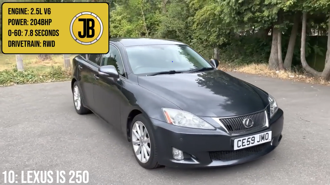 He said the Lexus IS 250 is 'not hugely quick' but is 'not too bad' given its price