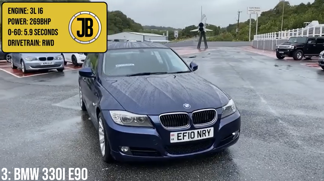 Taking the bronze medal is the BMW 330I E90 which Jonny thinks has 'aged well'