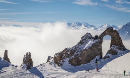 Natural wonder … l’Aiguille Percée, or the Eye of the Needle, in Tignes.