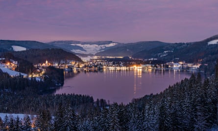 Titisee lake at dusk.