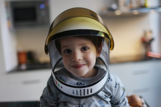 Child dressed as an astronaut