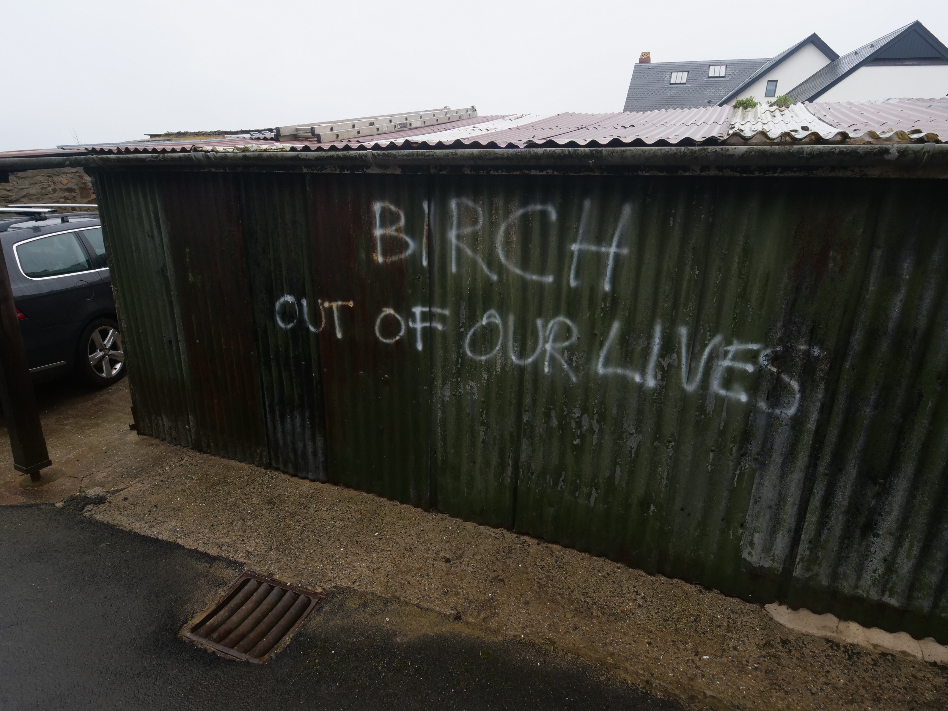 Anti-Birch graffiti in the village