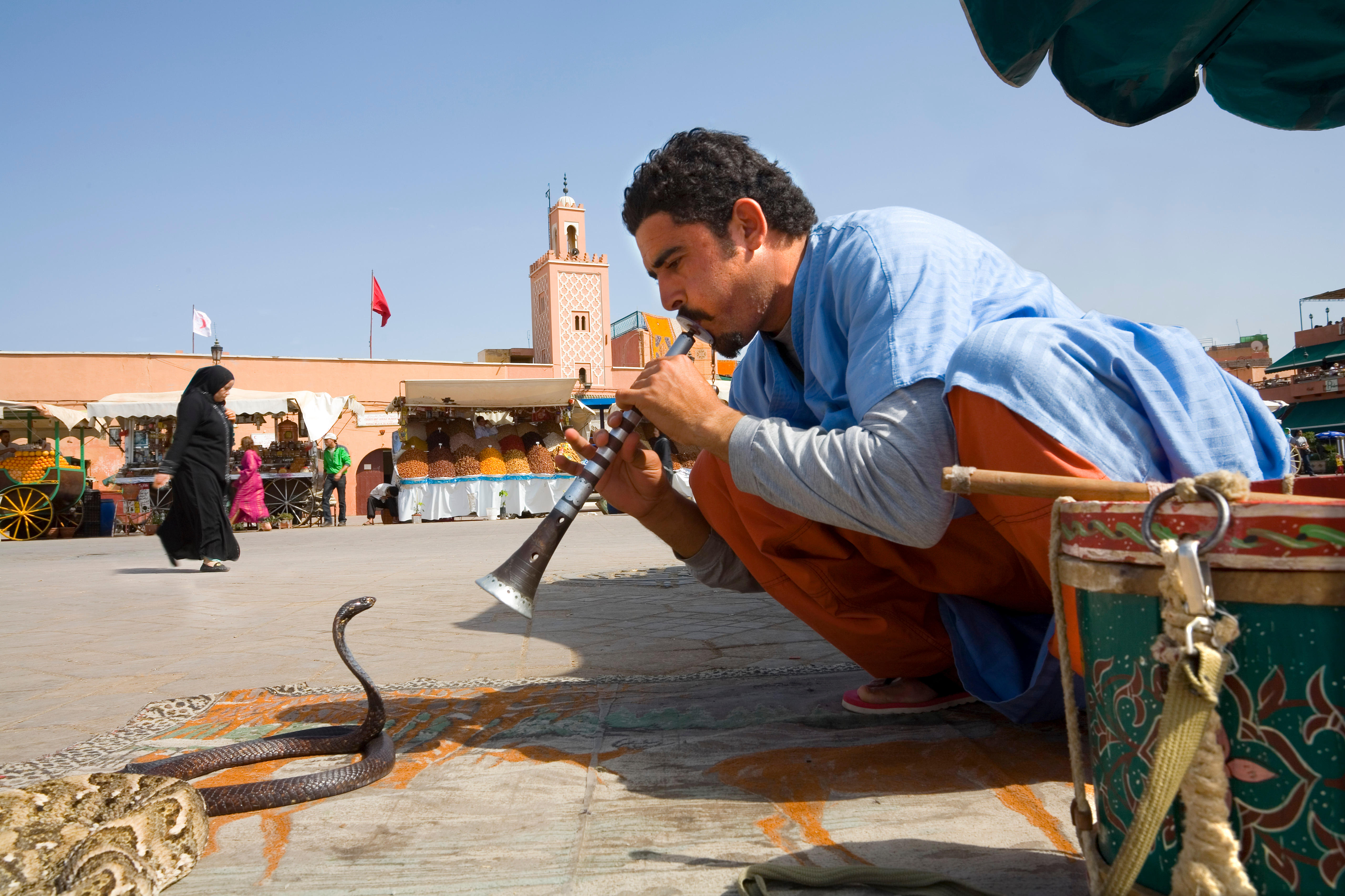 Soak up the sunshine and explore the souks of Marrakech in Morocco