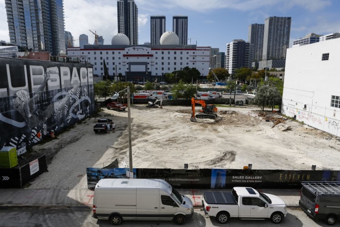 Construction work at E11even Hotel and Residences