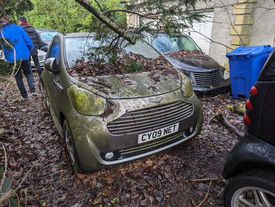 A petrolhead discovered this Aston Martin Cygnet abandoned on the roadside