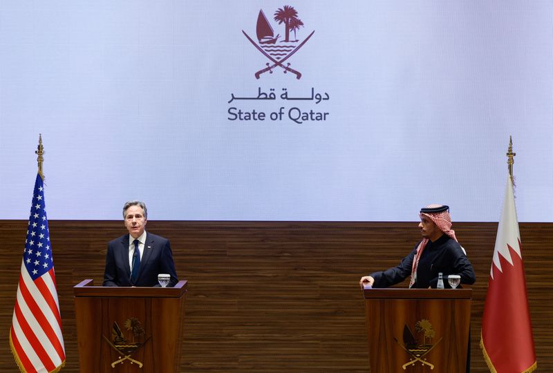 Blinken in UAE, Saudi, Israel on Monday, seeking to avert wider Middle East war