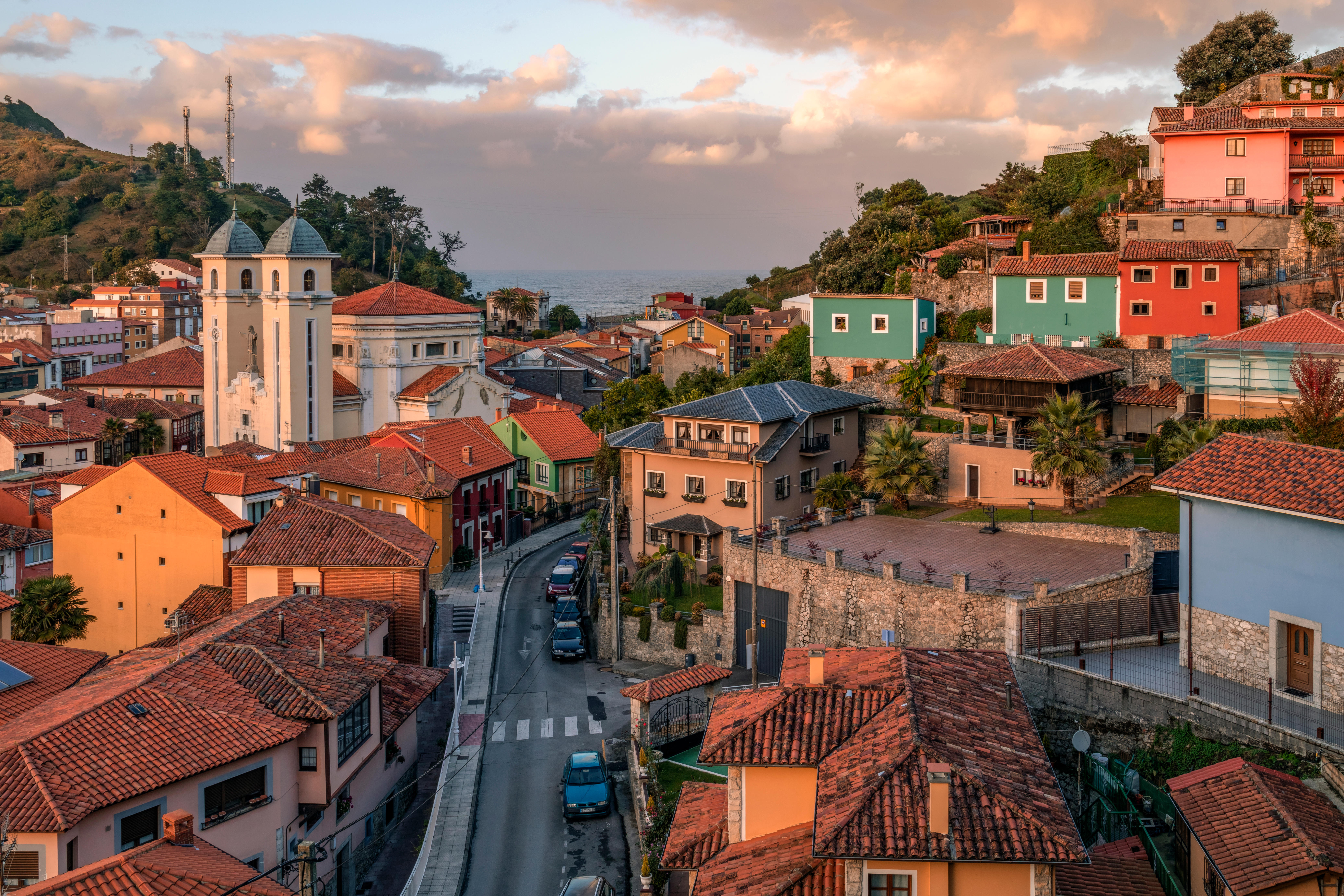 The picturesque town of Asturias in northern Spain