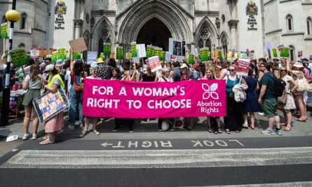 Abortion rights campaigners outside the Royal Courts of Justice last June after Carla Foster was sentenced for an illegal abortion.