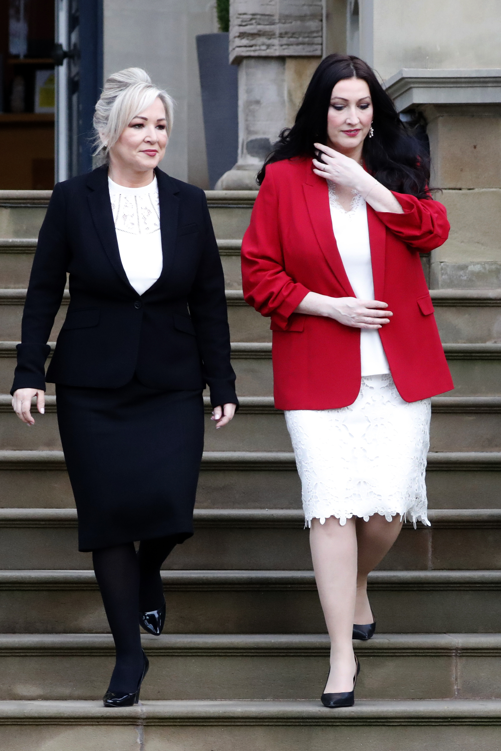 First Minister Michelle O'Neill, who made history by becoming the first nationalist to hold the role, and Deputy First Minister Emma Little-Pengelly