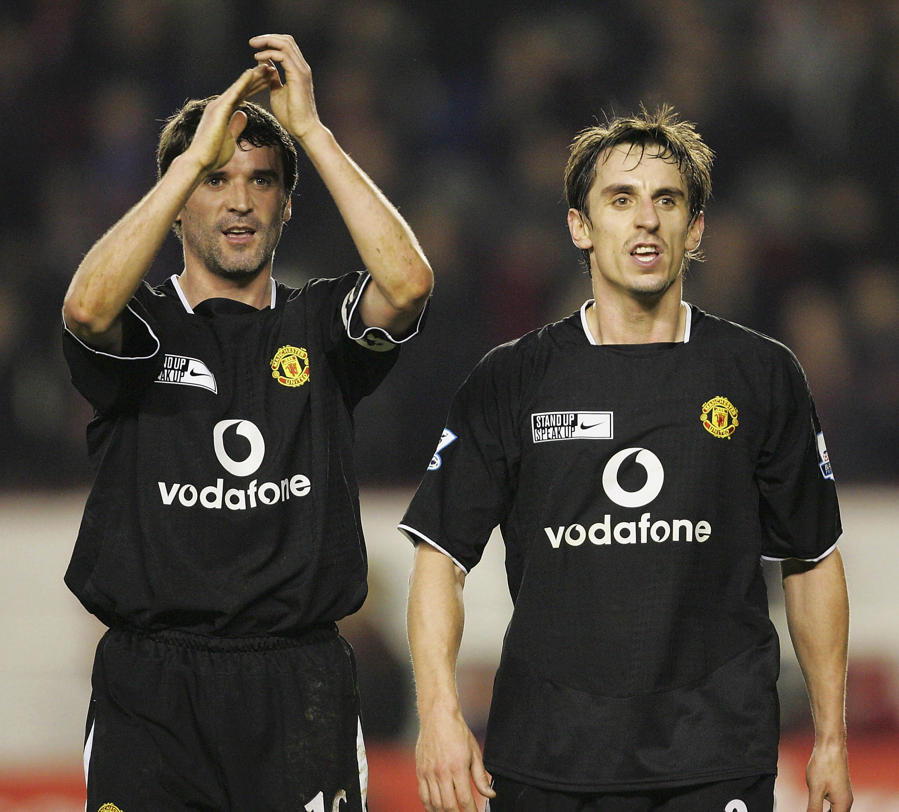 Neville starred for Man Utd alongside Roy Keane
