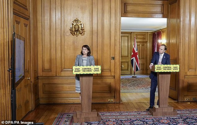 As the situation darkens, archival footage of ex-health secretary Matt Hancock and former deputy chief medical officer Jenny Harries are heard boasting about the UK's 'clear plan' to tackle Covid and adequate stocks of PPE