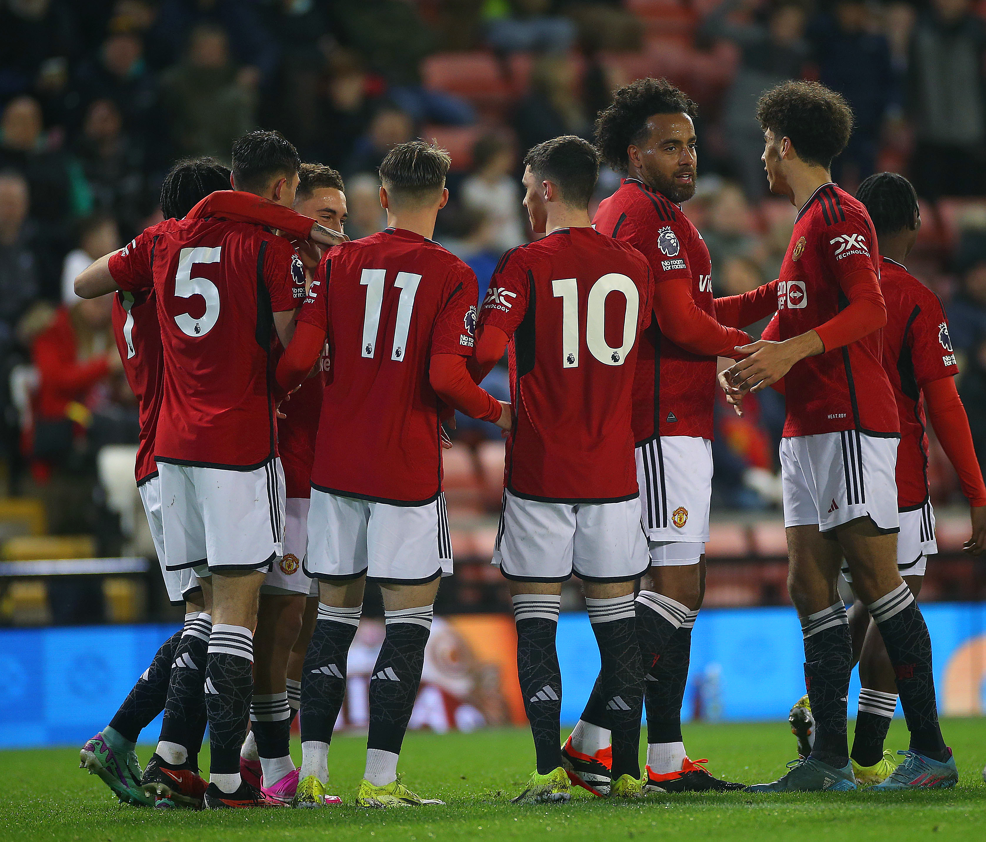 The 37-year-old is congratulated after scoring the Red Devils' winner