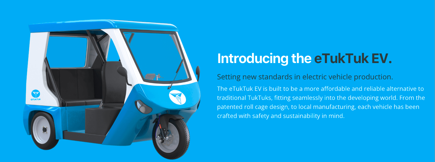 eTukTuk electric vehicle