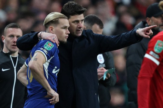 Mykhailo Mudryk and Chelsea boss Mauricio Pochettino