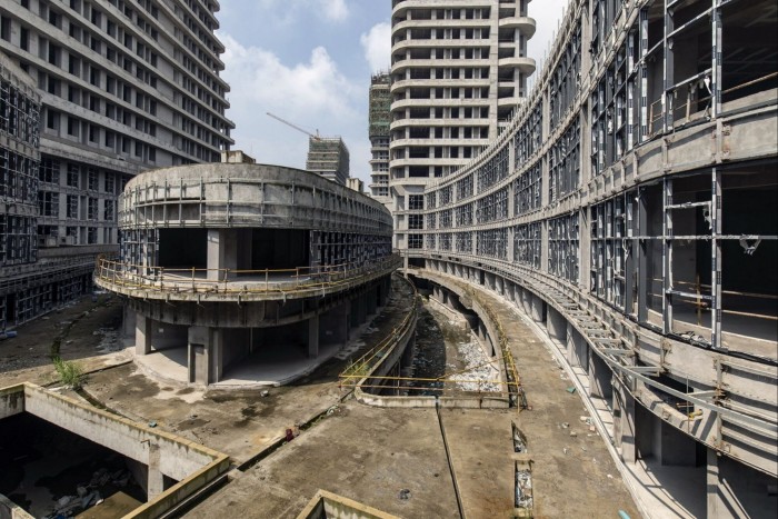 Buildings under construction at the Legend of Sea project, co-developed by Country Garden and Jiangsu Zhongnan Construction Industry in Ningbo