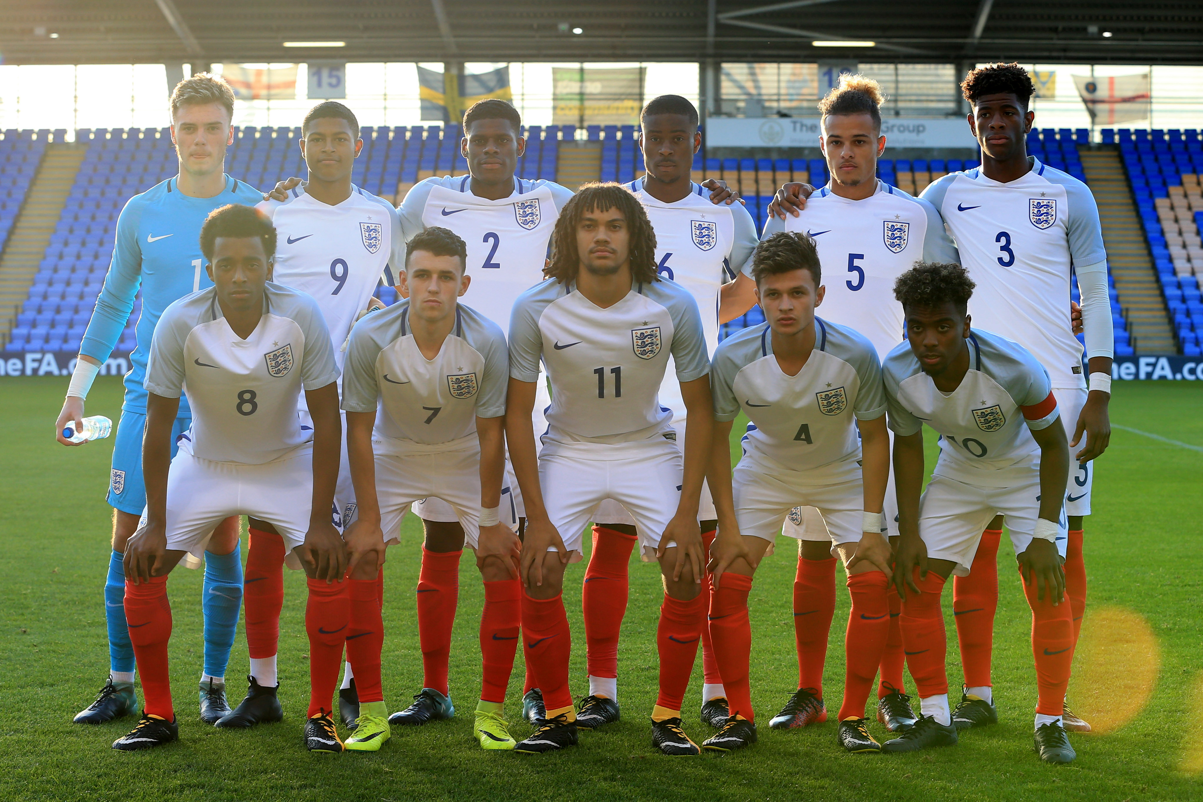 McEachran was a team-mate of Phil Foden (No.7) for the Young Lions