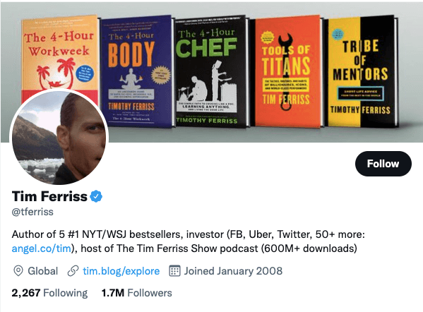 Tim Ferriss on Twitter