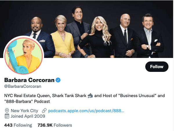 Barbara Corcoran on Twitter