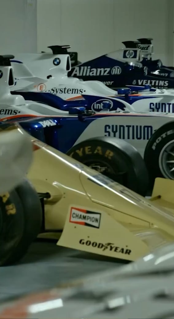 BMW garage also sports Formula 1 vehicles from its history in the competition