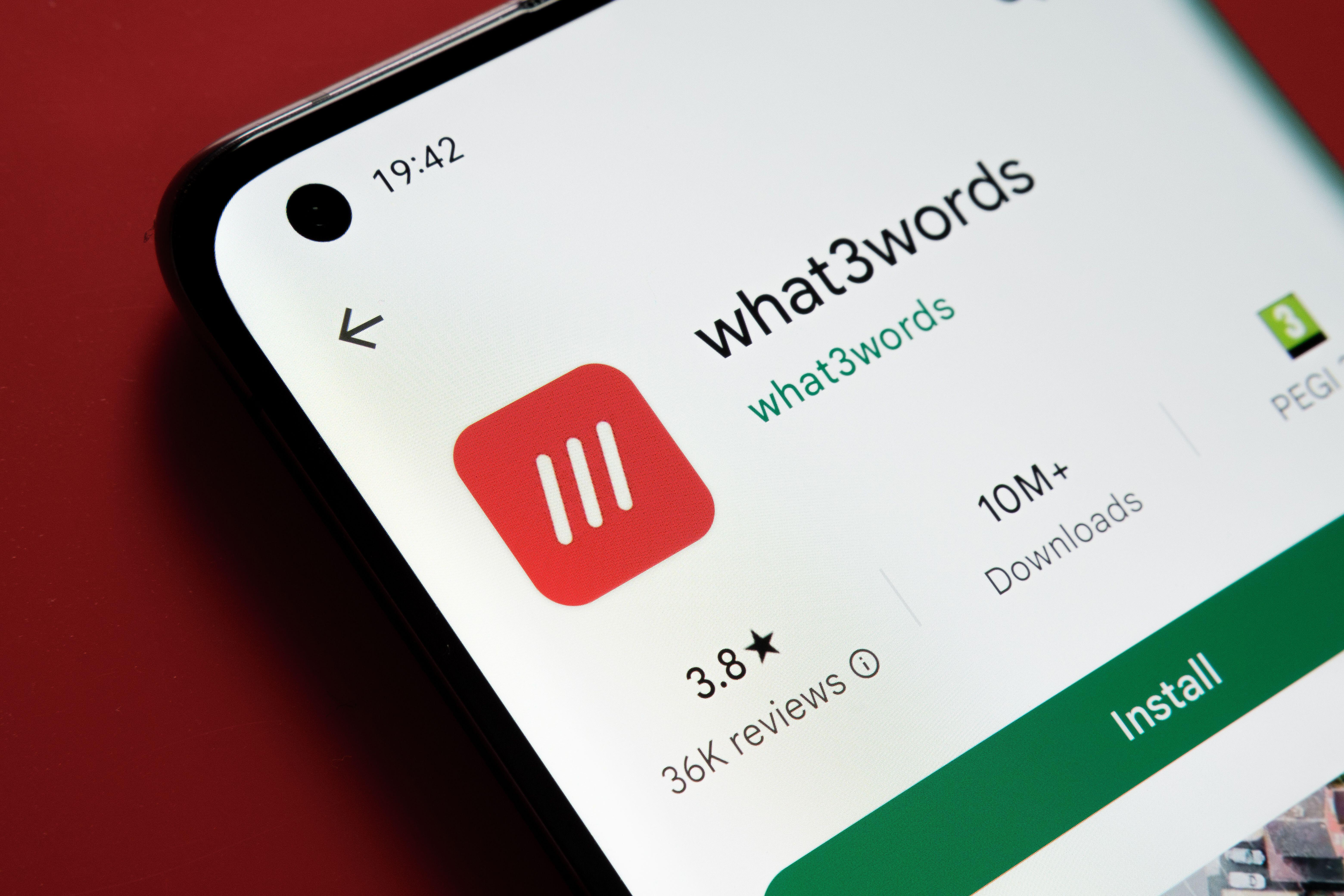 What3words can be downloaded for free in app stores