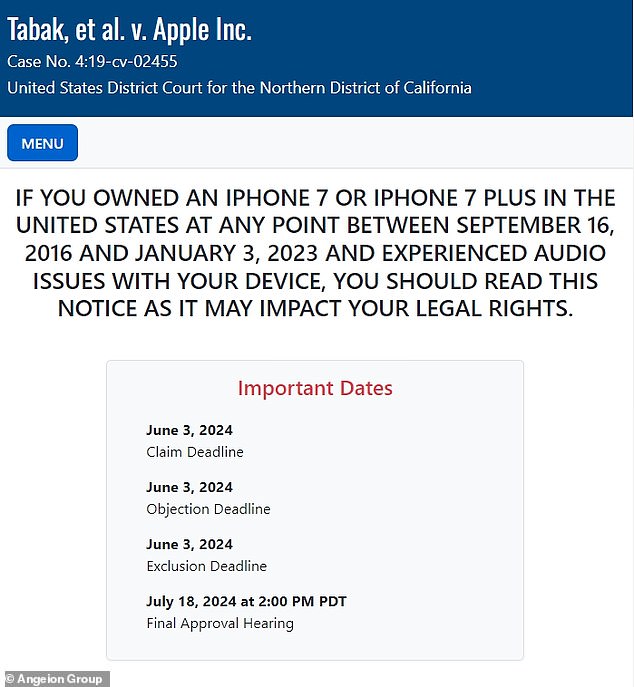 Apple customers who suffered audio issues with their iPhone 7 or 7 Plus have little more than a week to file a claim for $349 cash, thanks to a class-action settlement. The June 3, 2024 deadline to file a claim is also the deadline to file objections to rejected claims