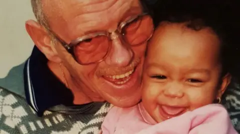 Kaylee Golding Kaylee Golding as a baby with her grandad, Graham.