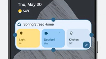 Google Home widget on Android 14 home screen