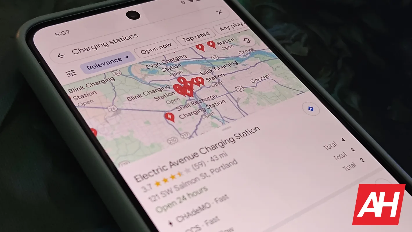 AH Google Maps EV Charging Stations