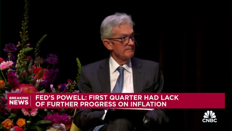 Fed chair Powell: Confidence in inflation moving back down not as high as it was