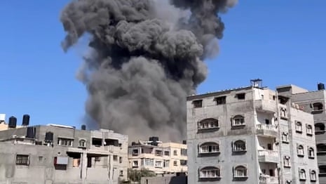 Footage from nearby building captures Rafah airstrike shortly after ICJ ruling – video