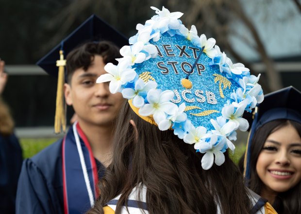 A Carter High School graduate’s cap shares her college plans...