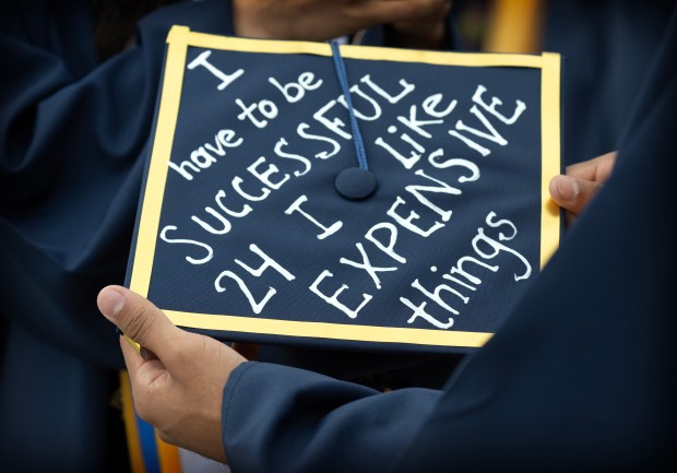 A Carter High School graduate’s cap is brutally honest at...