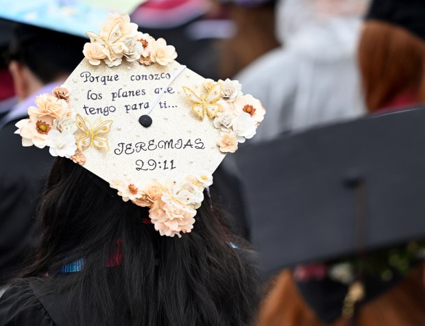 A graduates cap during University of Redlands College of Arts...