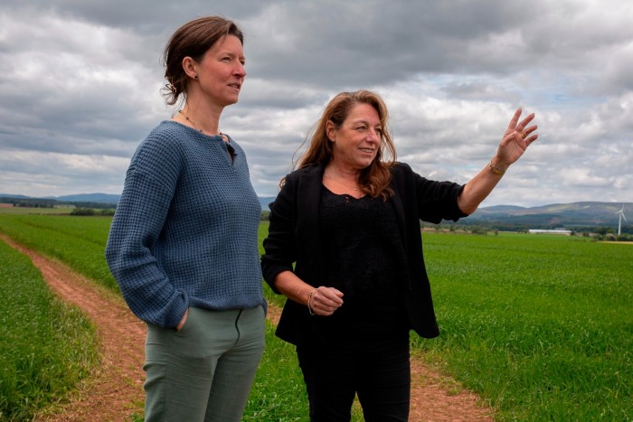 Activists Kate Matthews, left, and Tracey Smith