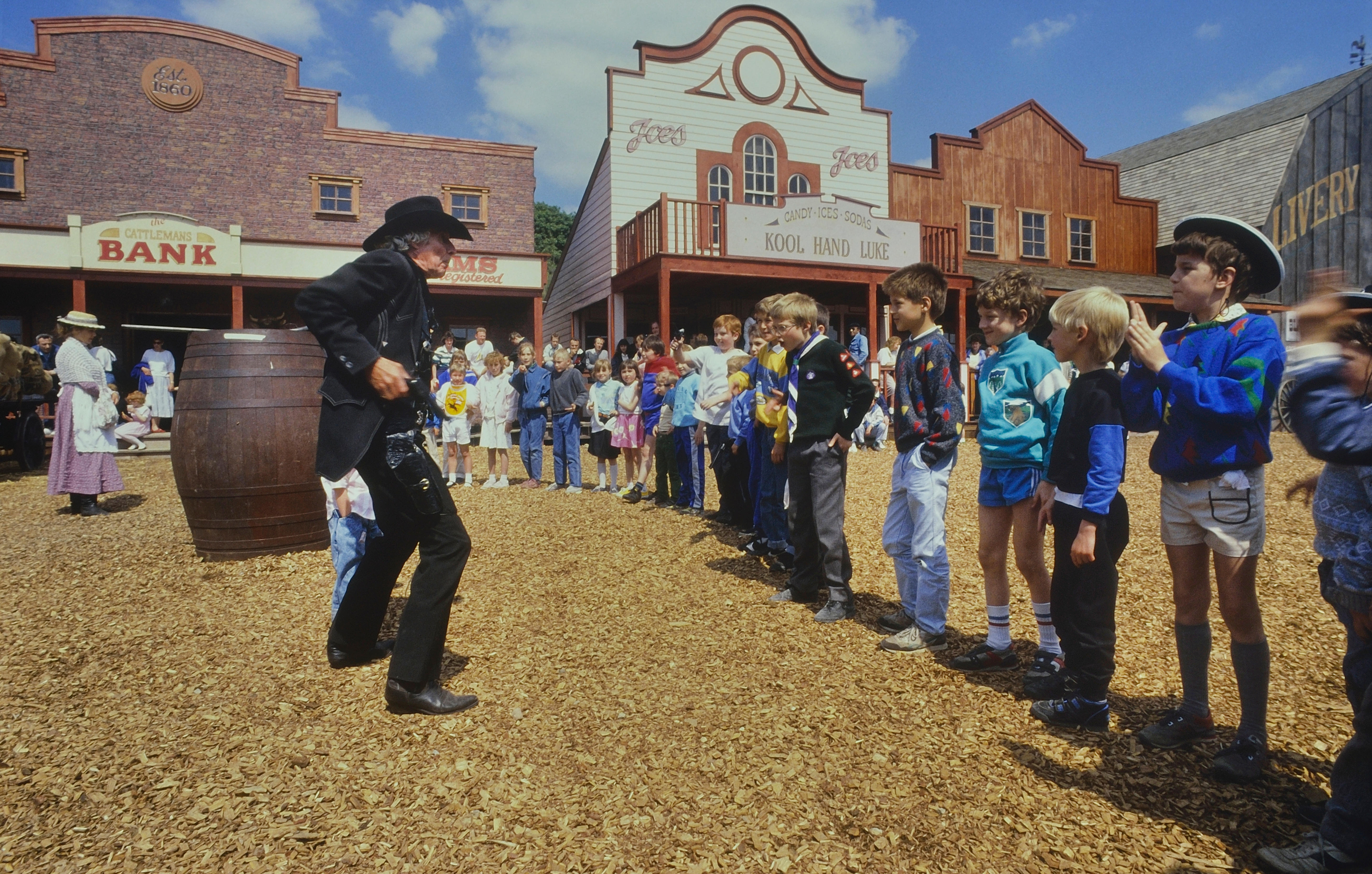 Children could learn how to be cowboys in the Silver City section of the park