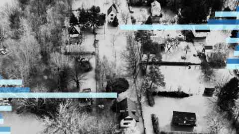 Houses inundated by the River Danube in Venek, 134 kms west of Budapest, Hungary, Wednesday, Dec. 27, 2023.