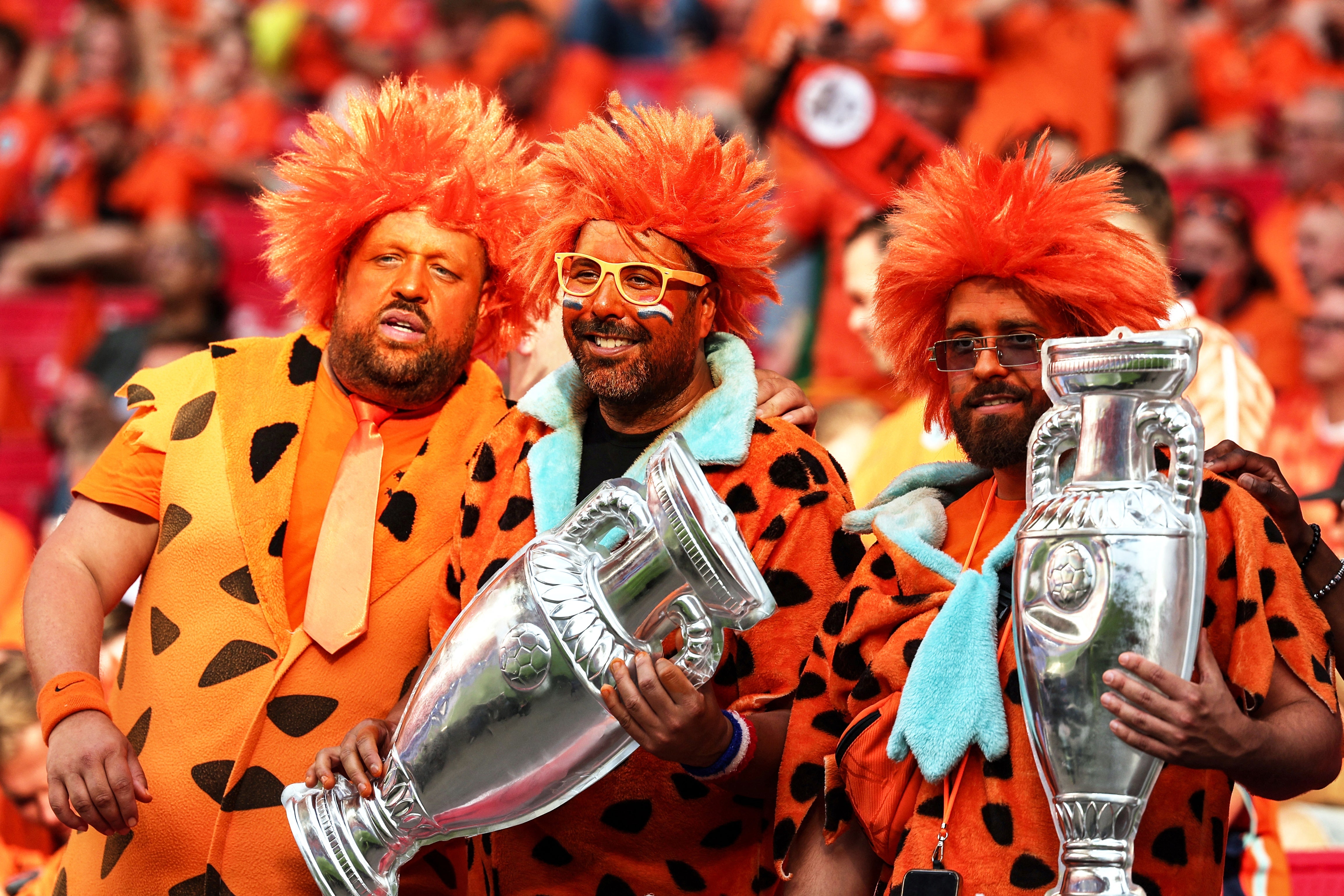 Netherlands fans get in the spirit before kick-off