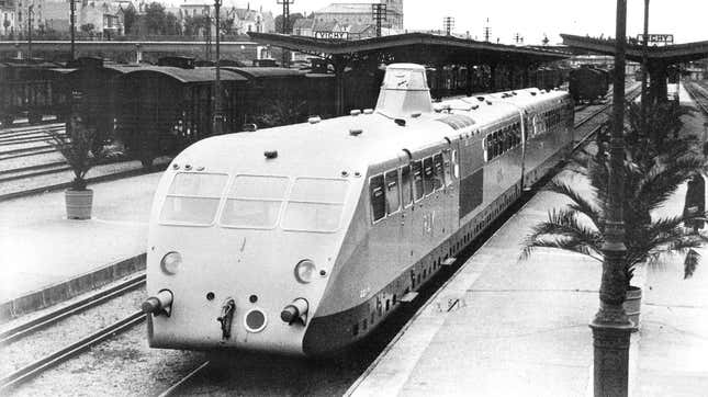 Vintage photo of a Bugatti Autorail train