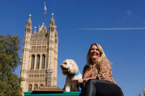 Getty images Mims Davies with her dog TJ 