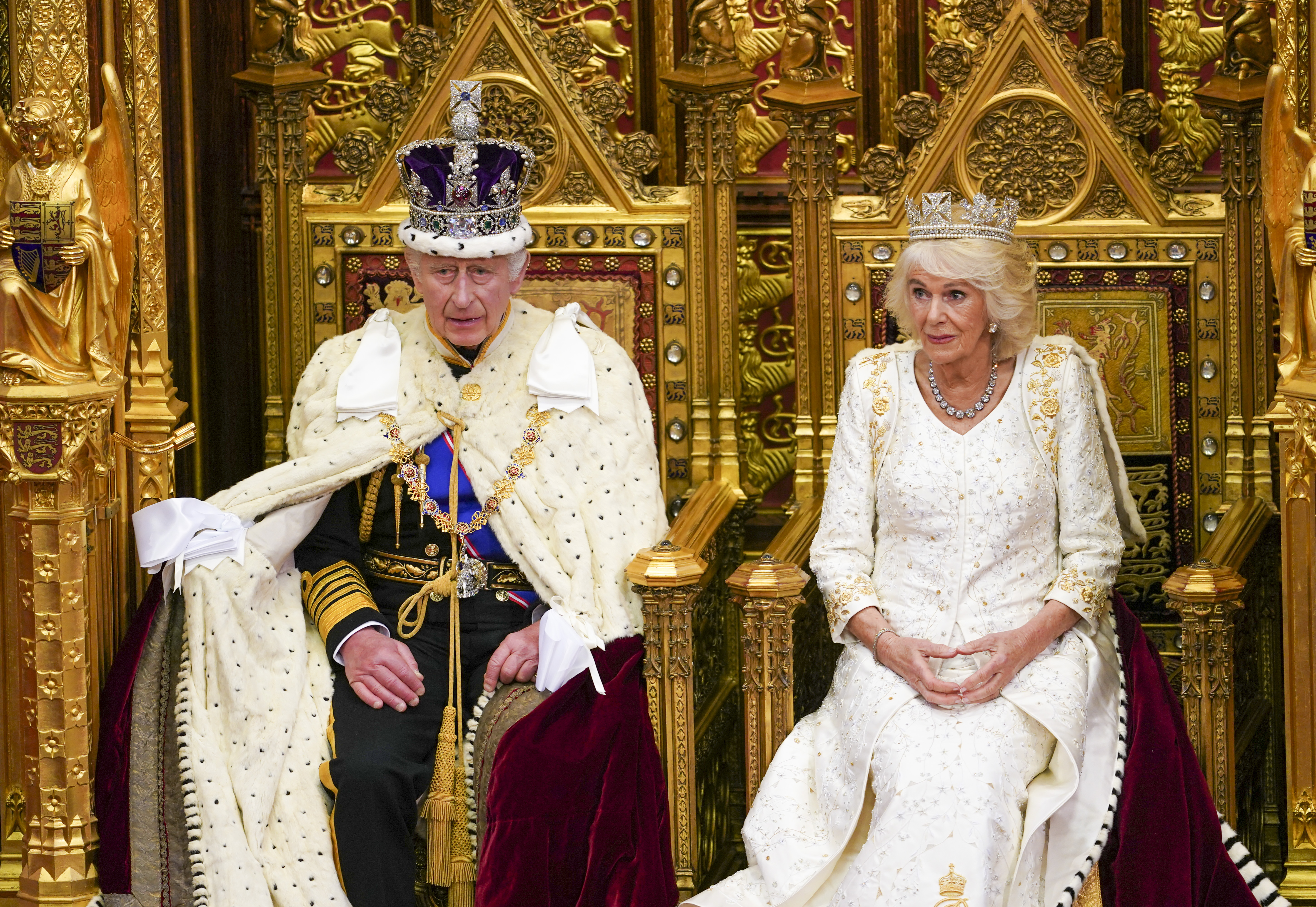 Sir Keir is plotting a decade of national renewal as King Charles, pictured with Camilla, reads out his 35-bill legislative agenda